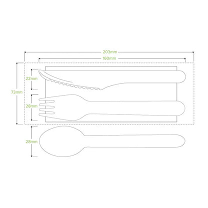 16cm Wood Cutlery Set